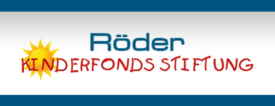 Newsheader für Röder Kinderfondsstiftung mit dem Logo auf weißem Hintergrund.