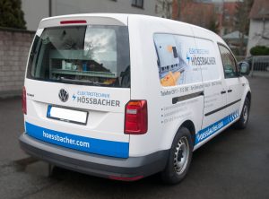 Fahrzeugbeklebung für die Firma Elektrotechnik Hössbacher in Nürnberg