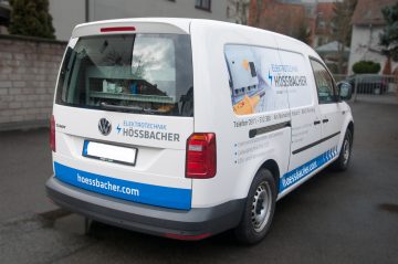Fahrzeugbeklebung für die Firma Elektrotechnik Hössbacher in Nürnberg