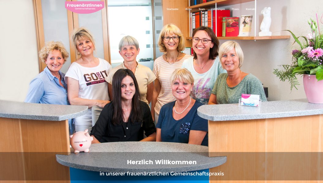 Screenshot der neuen Webseite der Frauenärztinnen in Cadolzburg