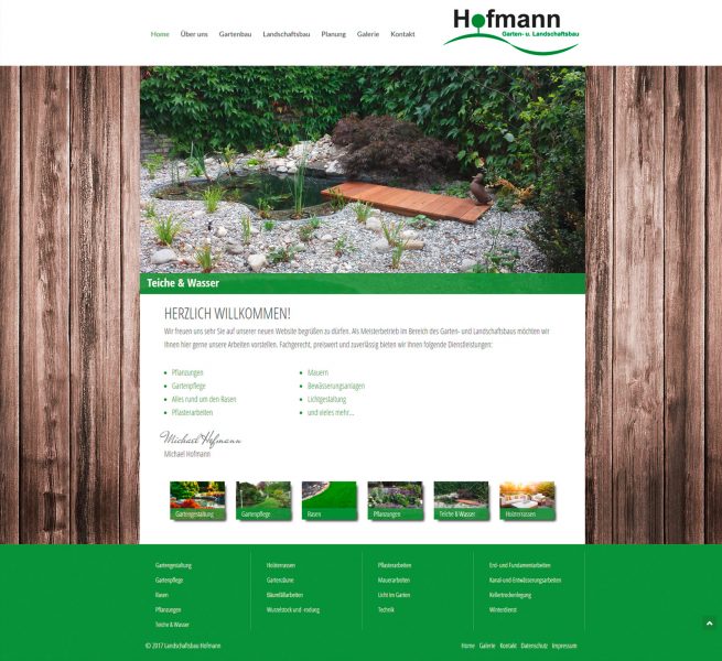 Bild der Startseite von landschaftsbau-hofmann.de
